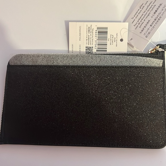 Kaye Spade medium size wristlet Glitter mixed-Black